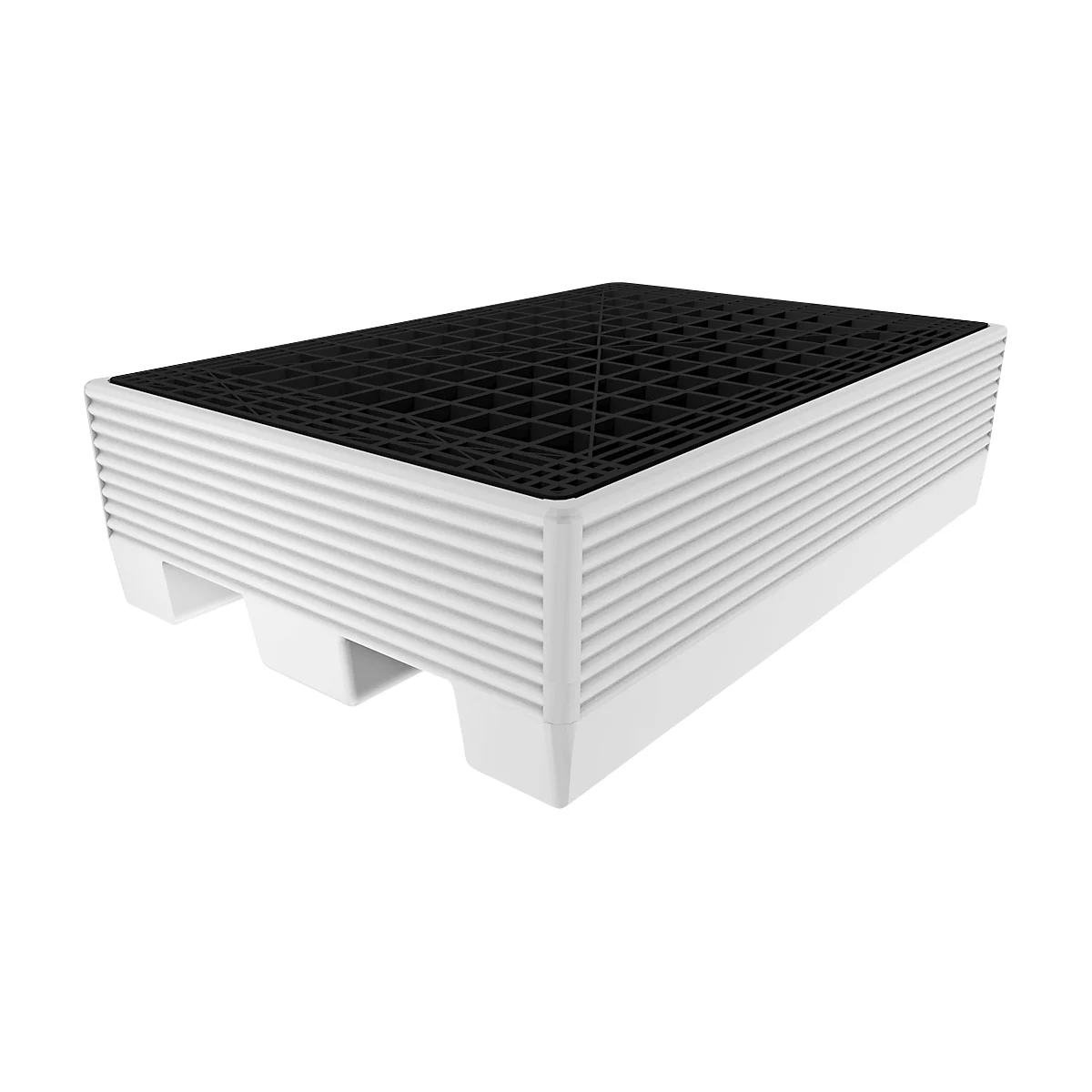 Lekbak voor 2 x 200 liter vat, met rooster en slede
