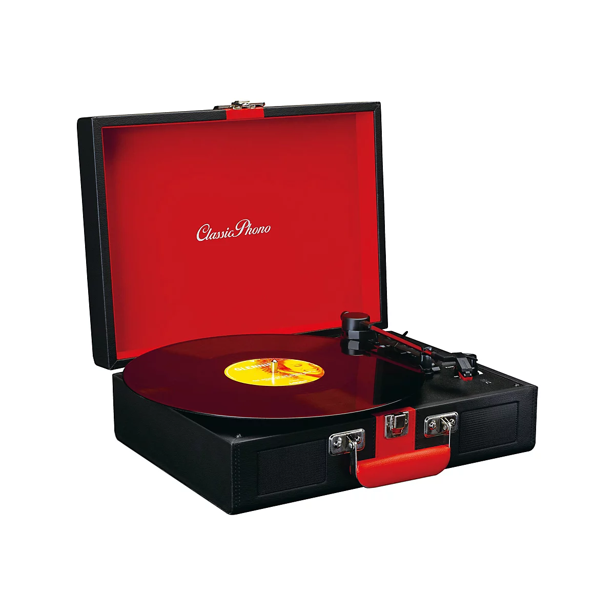 Lenco Classic Phono TT-110 - Plattenspieler - 2 x 2 Watt - Schwarz, Rot