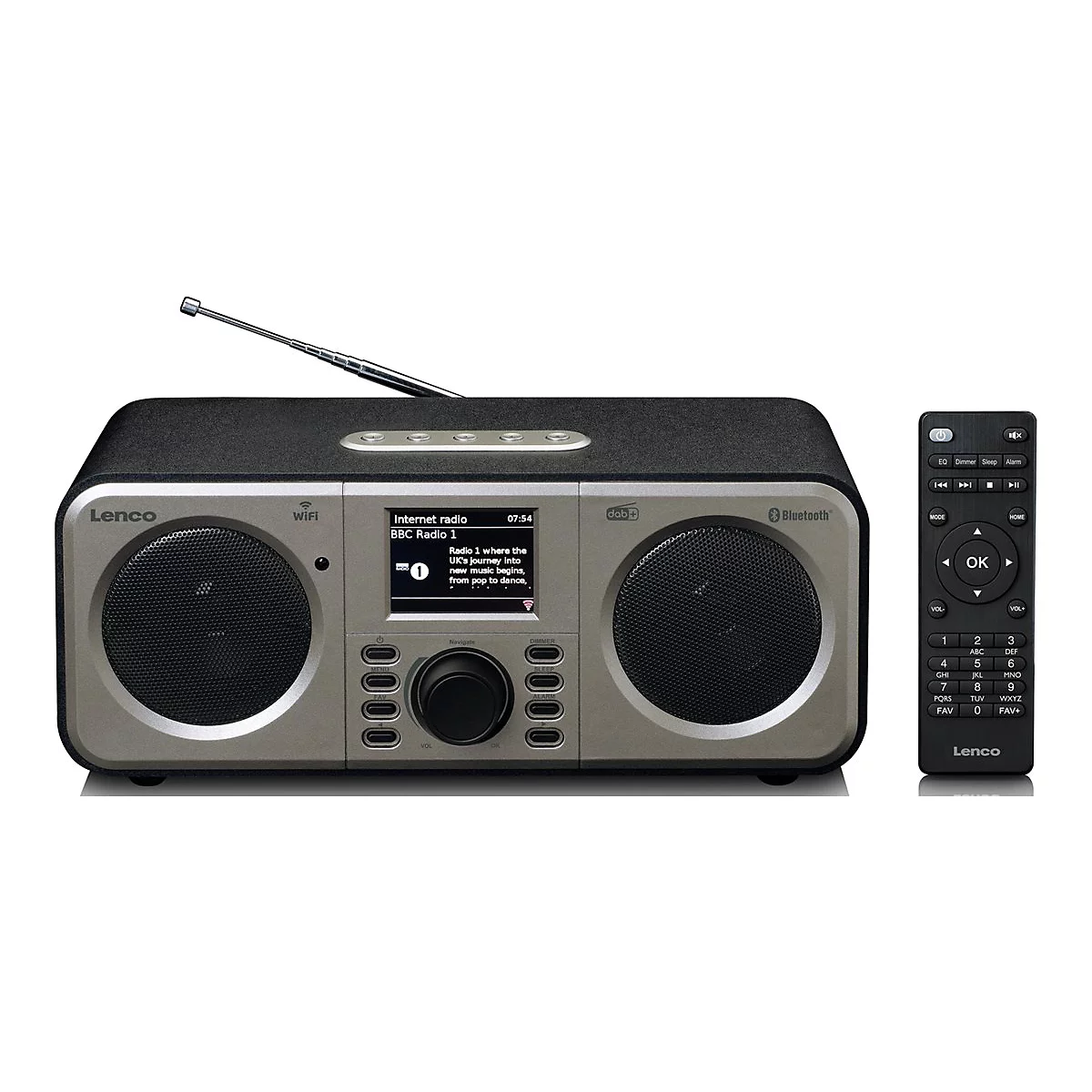Lenco DIR-141 - Audiosystem - 2 x 5 Watt - Schwarz