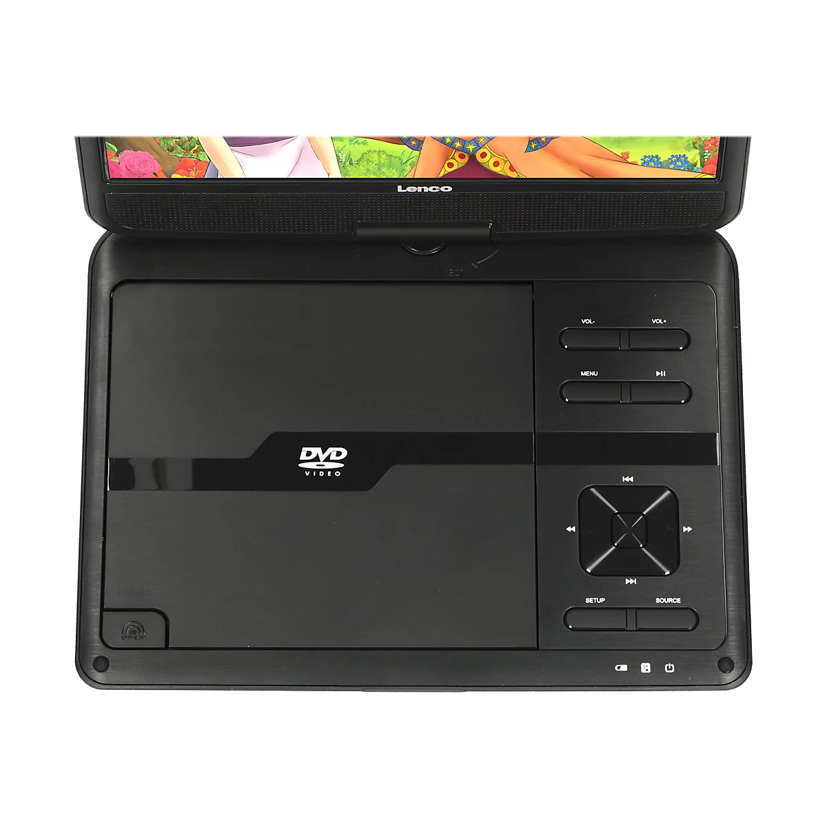 Lenco DVP-1010 - DVD-Player - tragbar -Anzeige: 25.5 cm (10') - Schwarz