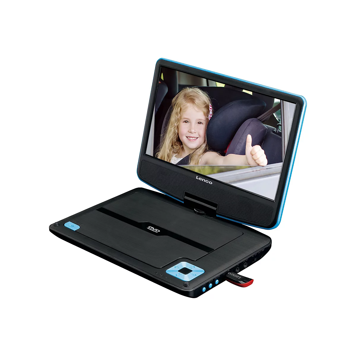 Lenco DVP-910 - DVD-Player - tragbar -Anzeige: 22.9 cm (9') - Blau