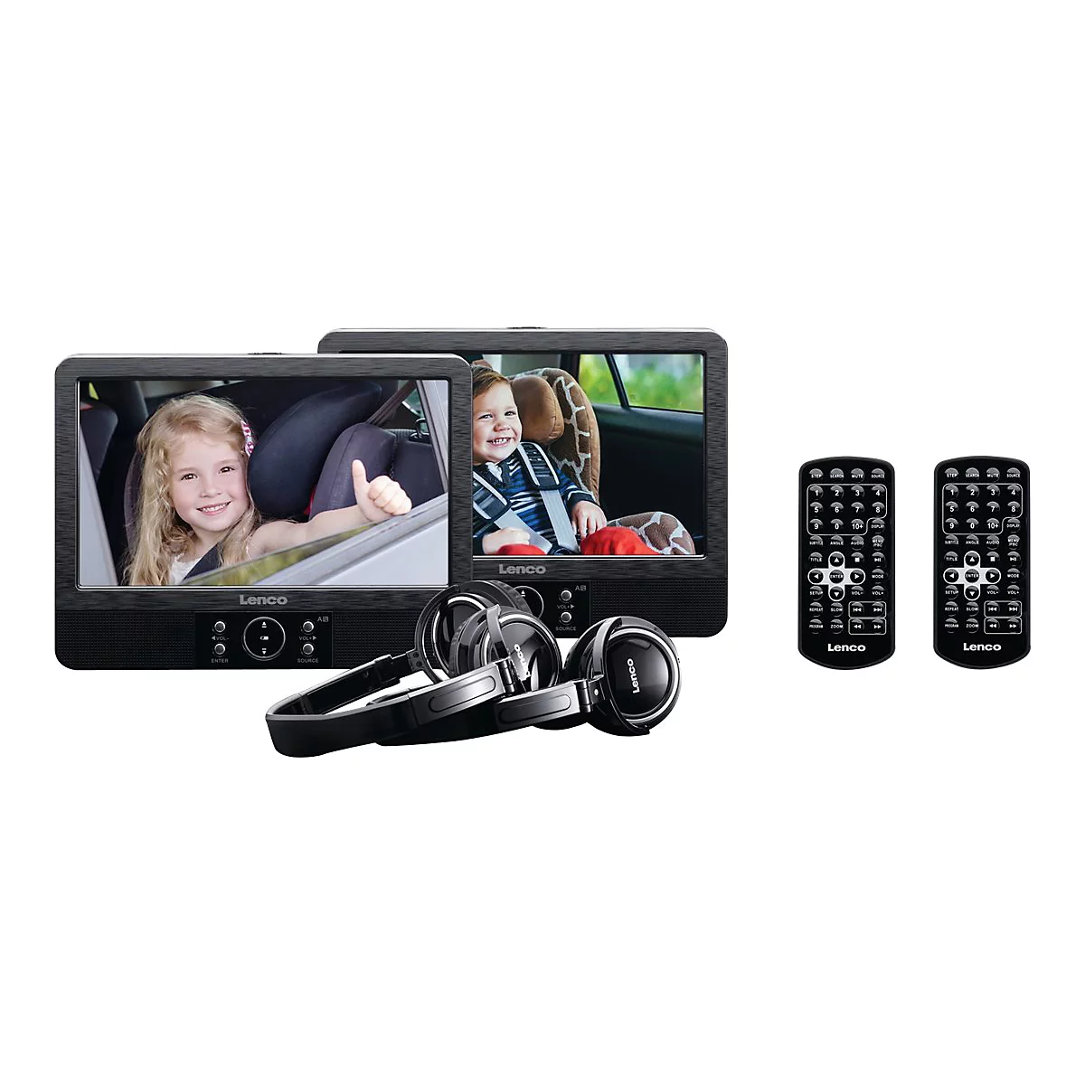 Lenco DVP-939 - Zwei LCD-Monitore / DVD-Player - Anzeige - 22.9 cm (9') - extern