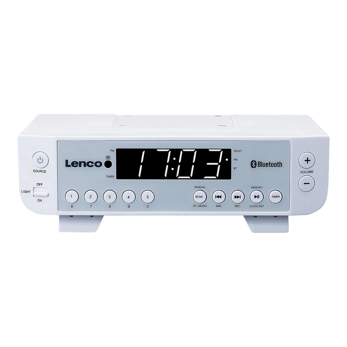 Lenco KCR-100 - Radio - 2 x 1 Watt - weiß