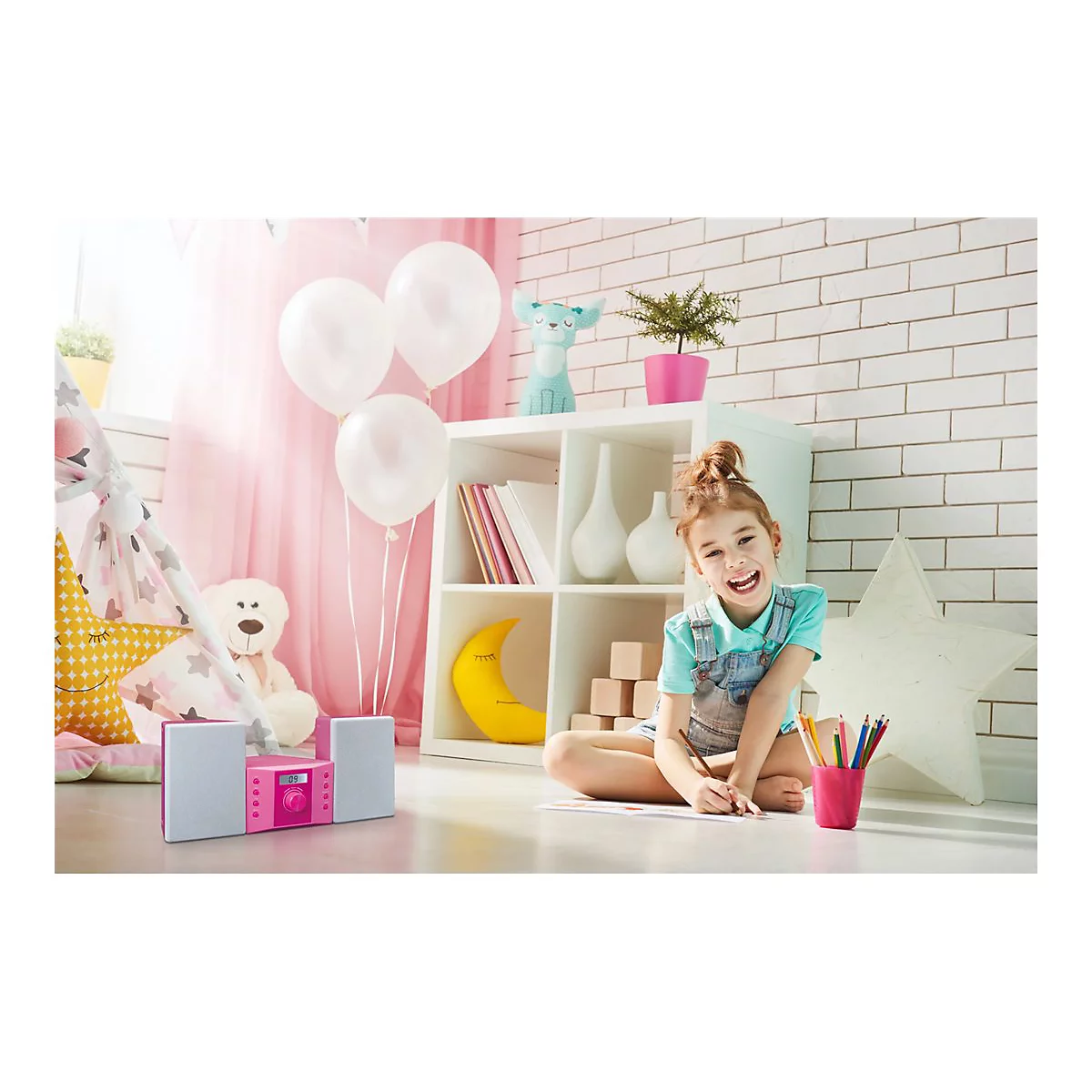 Lenco MC-013 - Microsystem - 5 Watt (Gesamt) - pink