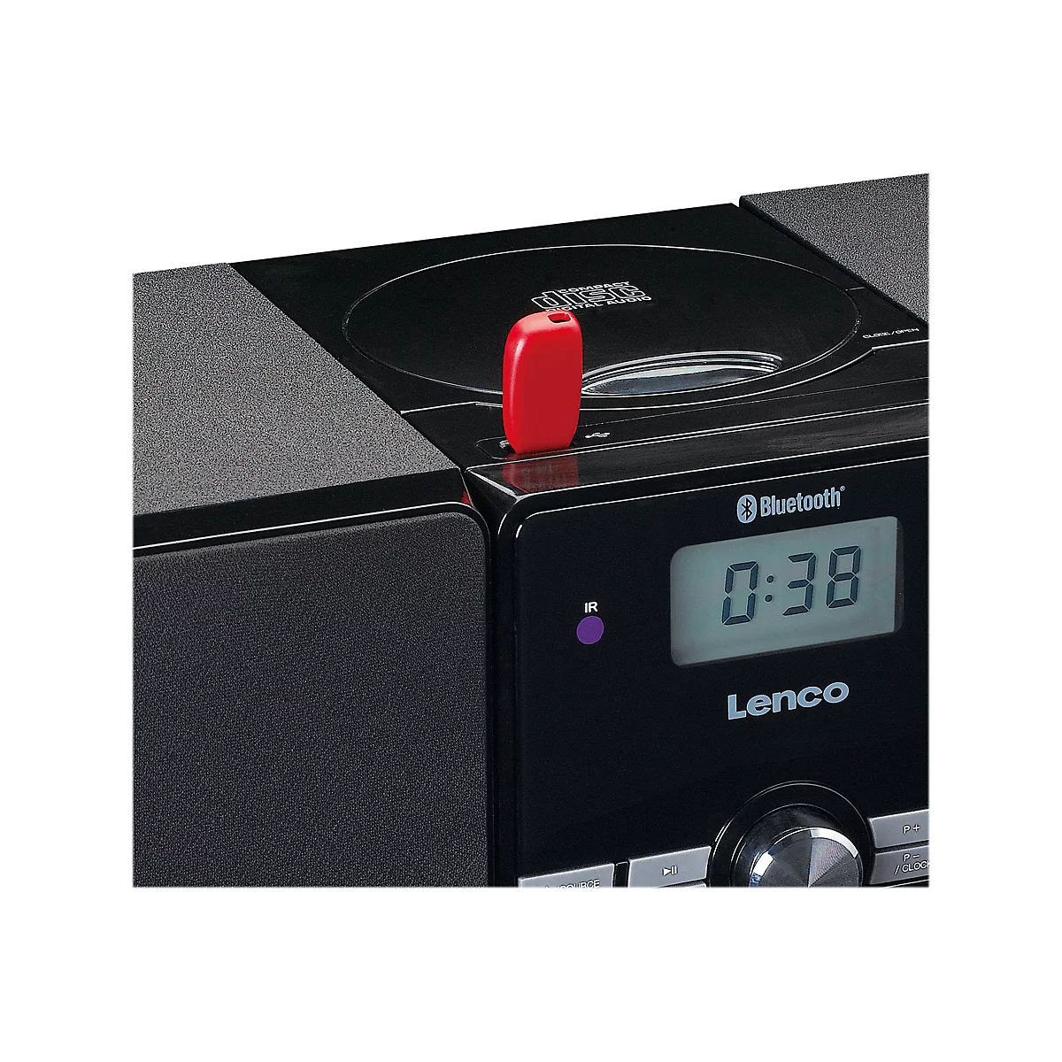 Lenco MC-030 - Microsystem - 2 x 5 Watt - Schwarz