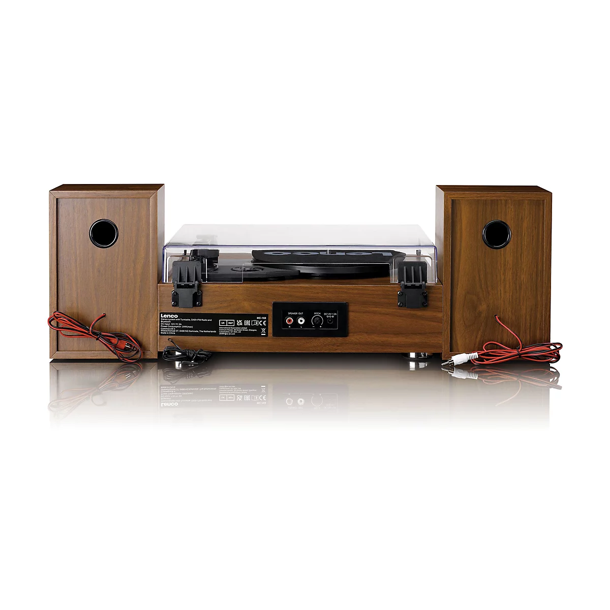 Lenco MC-160WD - Audiosystem - 2 x 10 Watt - Holz