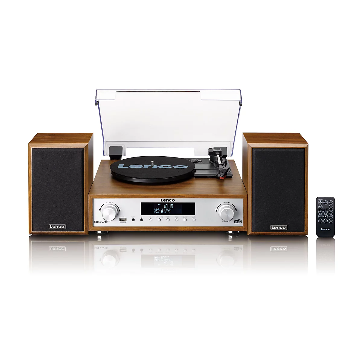 Lenco MC-160WD - Audiosystem - 2 x 10 Watt - Holz