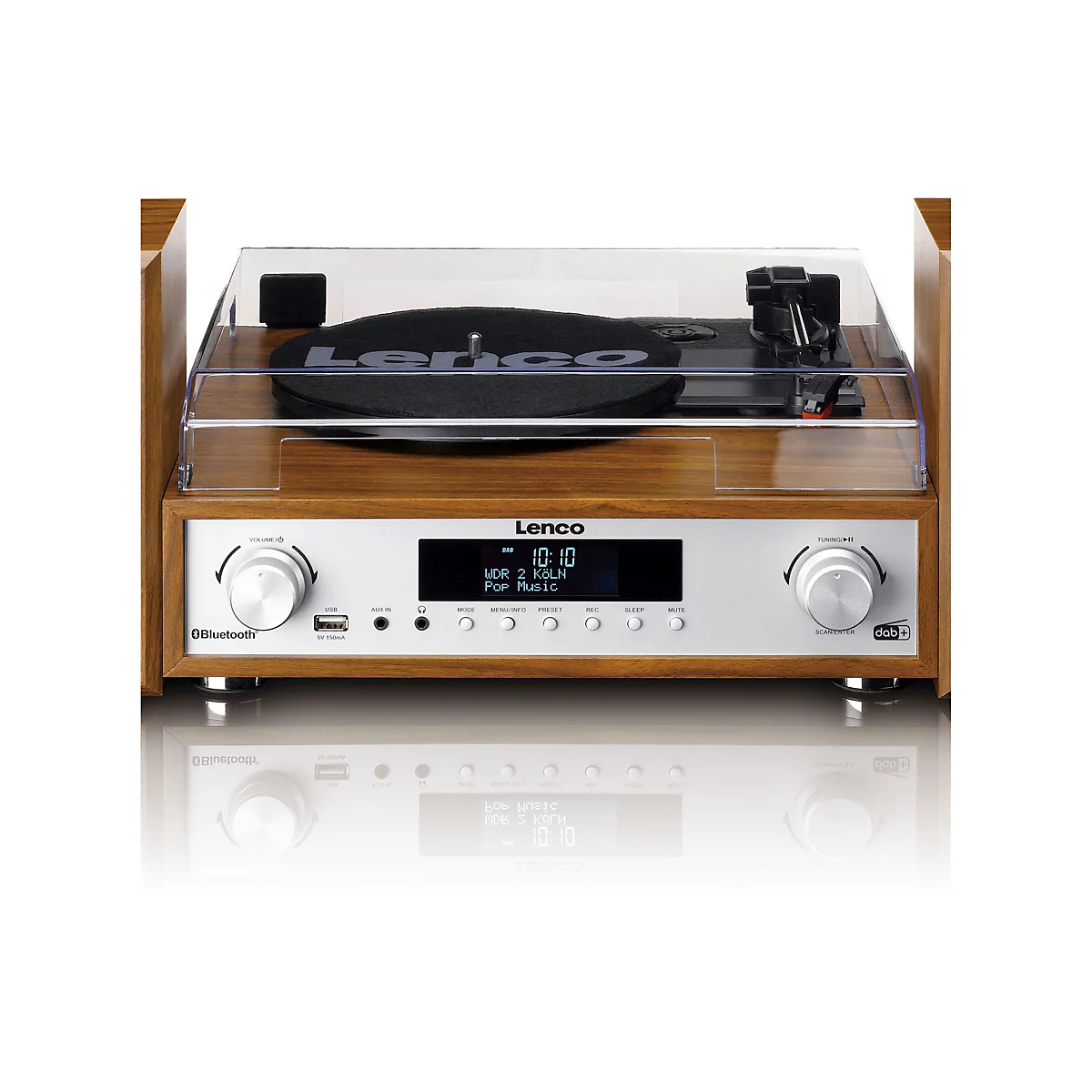 Lenco MC-160WD - Audiosystem - 2 x 10 Watt - Holz