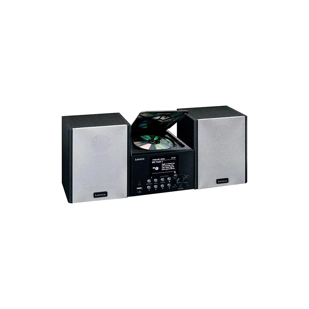 Lenco MC-250 - Microsystem - 2 x 12 Watt - Schwarz