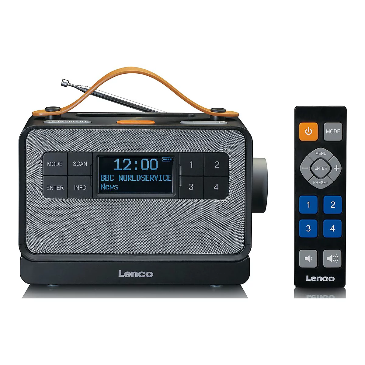 Lenco PDR-065 - Tragbares DAB-Radio - 4 Watt - kein Betriebssystem - Schwarz