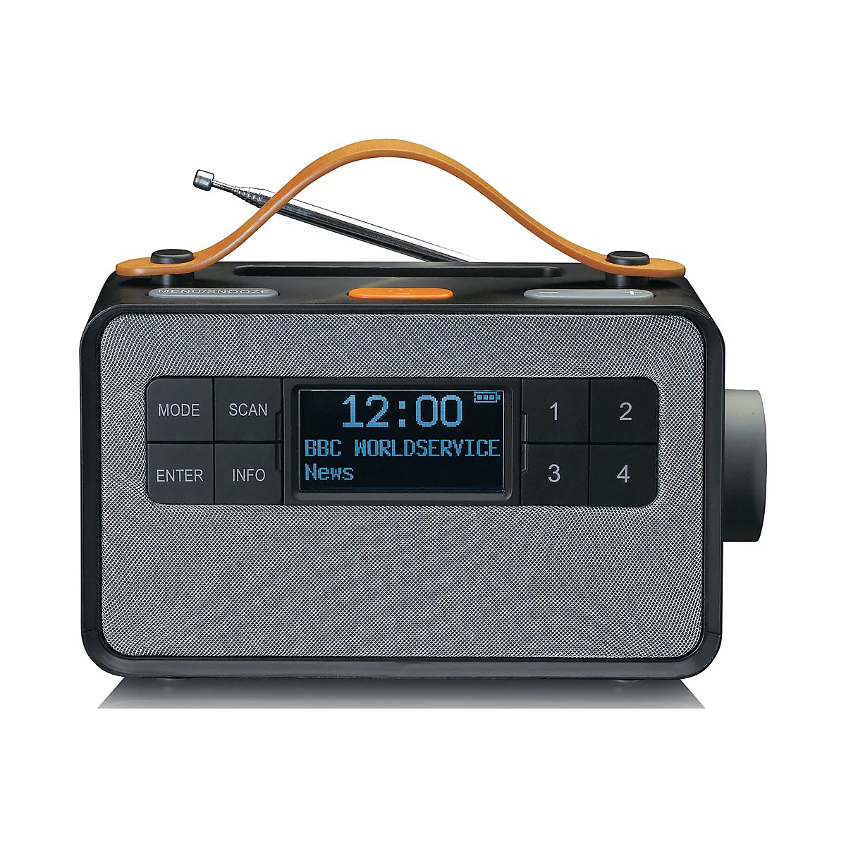Lenco PDR-065 - Tragbares DAB-Radio - 4 Watt - kein Betriebssystem - Schwarz