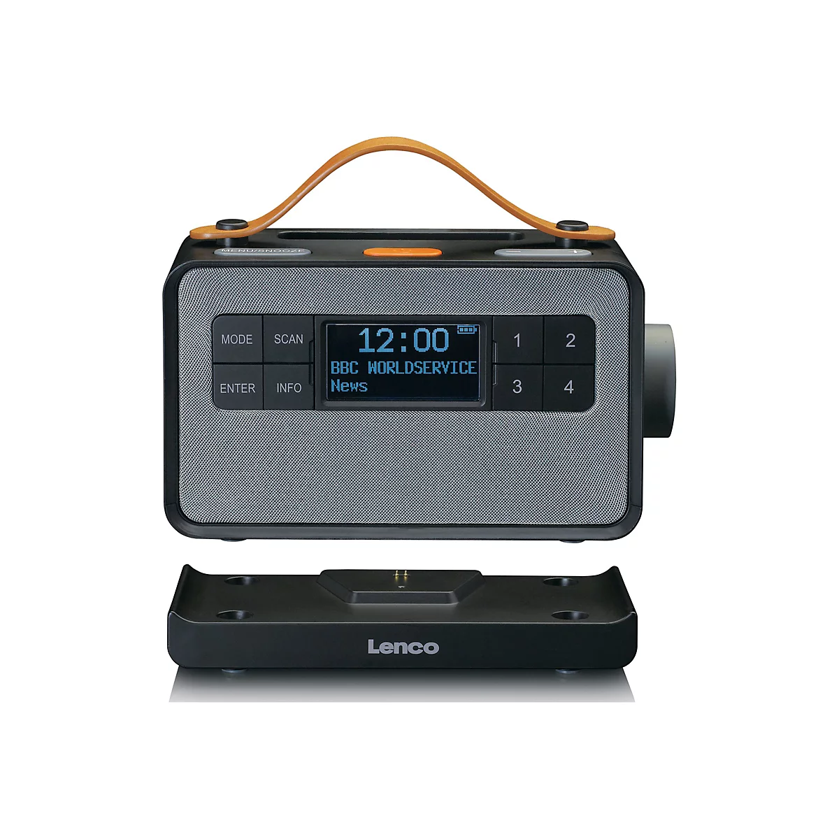 Lenco PDR-065 - Tragbares DAB-Radio - 4 Watt - kein Betriebssystem - Schwarz