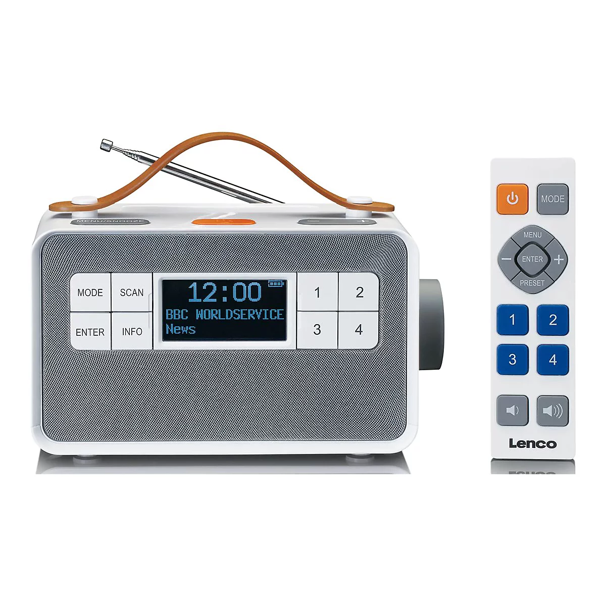 Lenco PDR-065 - Tragbares DAB-Radio - 4 Watt - kein Betriebssystem - weiß