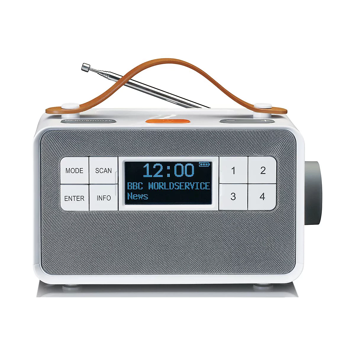 Lenco PDR-065 - Tragbares DAB-Radio - 4 Watt - kein Betriebssystem - weiß