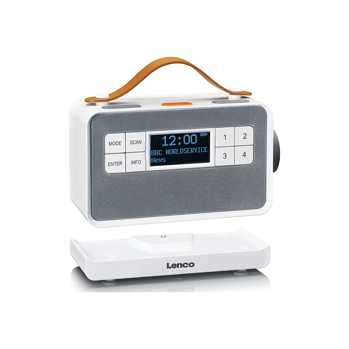 Lenco PDR-065 - Tragbares DAB-Radio - 4 Watt - kein Betriebssystem - weiß