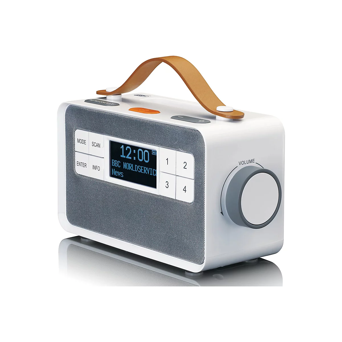 Lenco PDR-065 - Tragbares DAB-Radio - 4 Watt - kein Betriebssystem - weiß