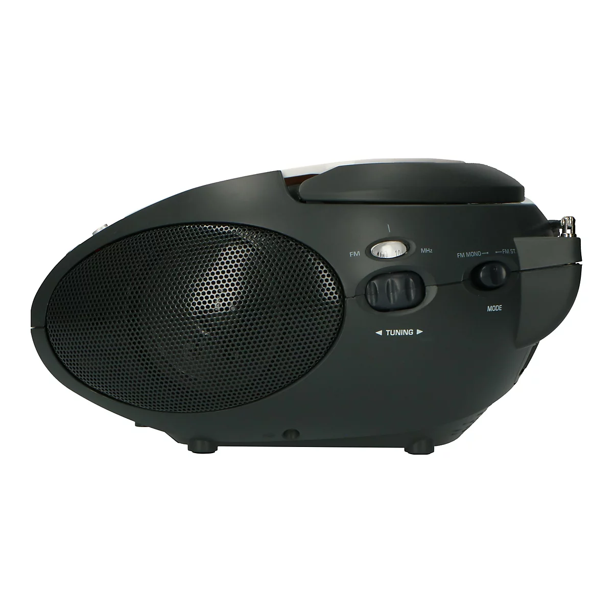 Lenco SCD-24 - Ghettoblaster - 2 Watt - kein Betriebssystem - durchsichtig