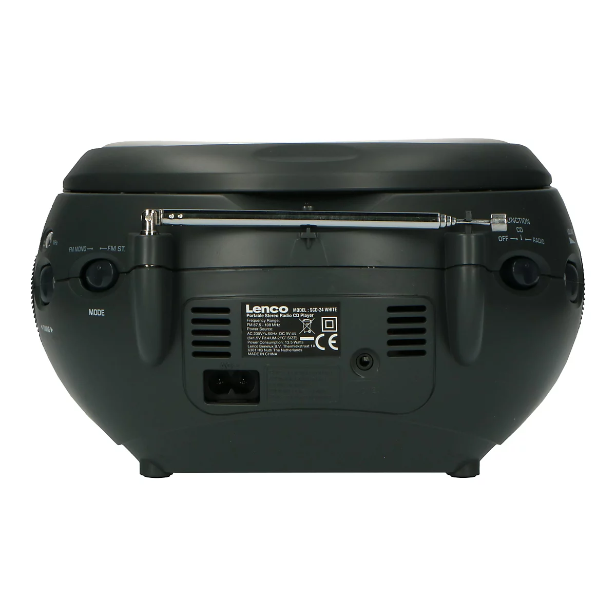 Lenco SCD-24 - Ghettoblaster - 2 Watt - kein Betriebssystem - durchsichtig