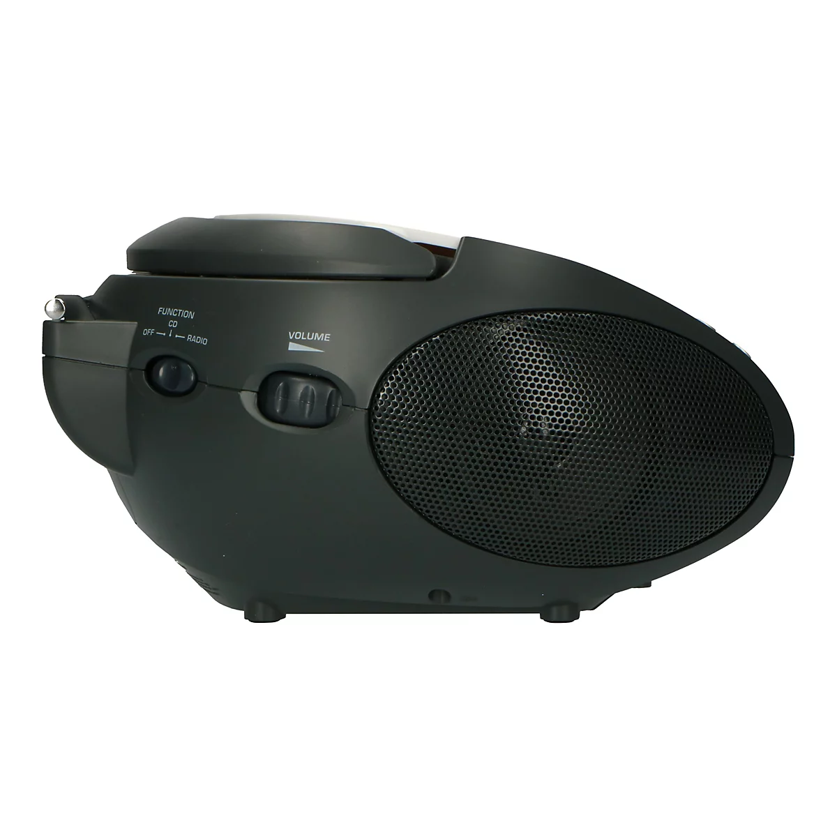 Lenco SCD-24 - Ghettoblaster - 2 Watt - kein Betriebssystem - durchsichtig
