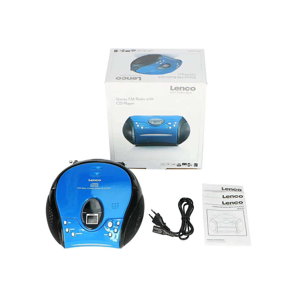 Lenco SCD-24 - Ghettoblaster - Blau