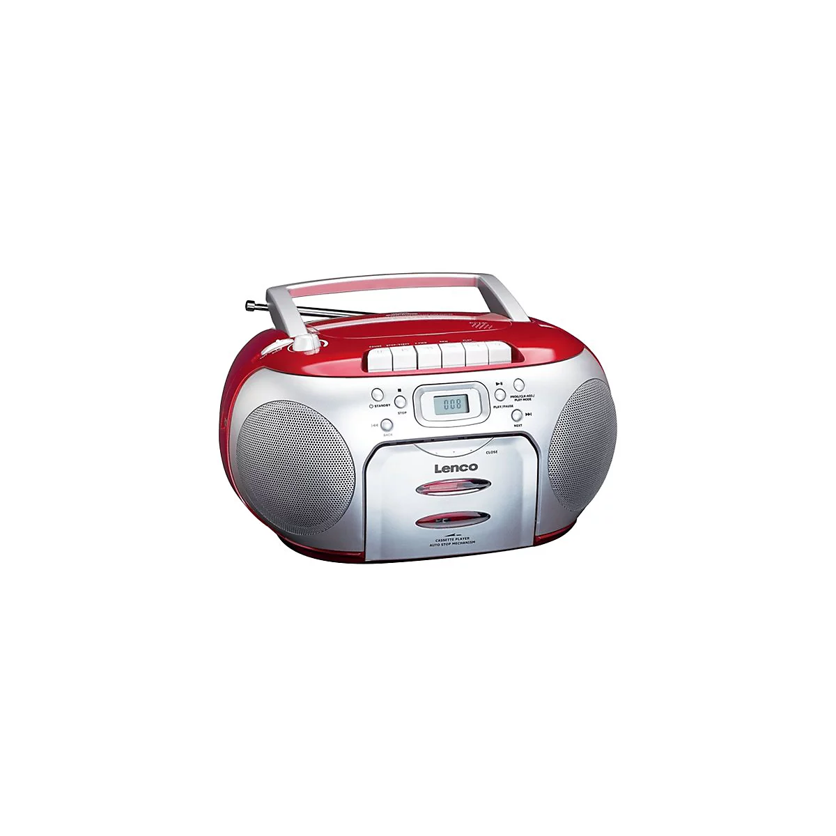Lenco SCD-420 - Ghettoblaster - Silber, Rot