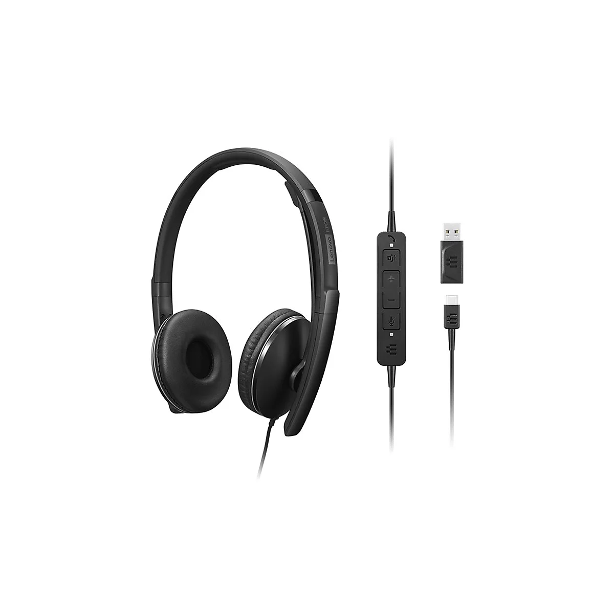 Lenovo Gen 2 - Headset - On-Ear - kabelgebunden - USB-A - Schwarz