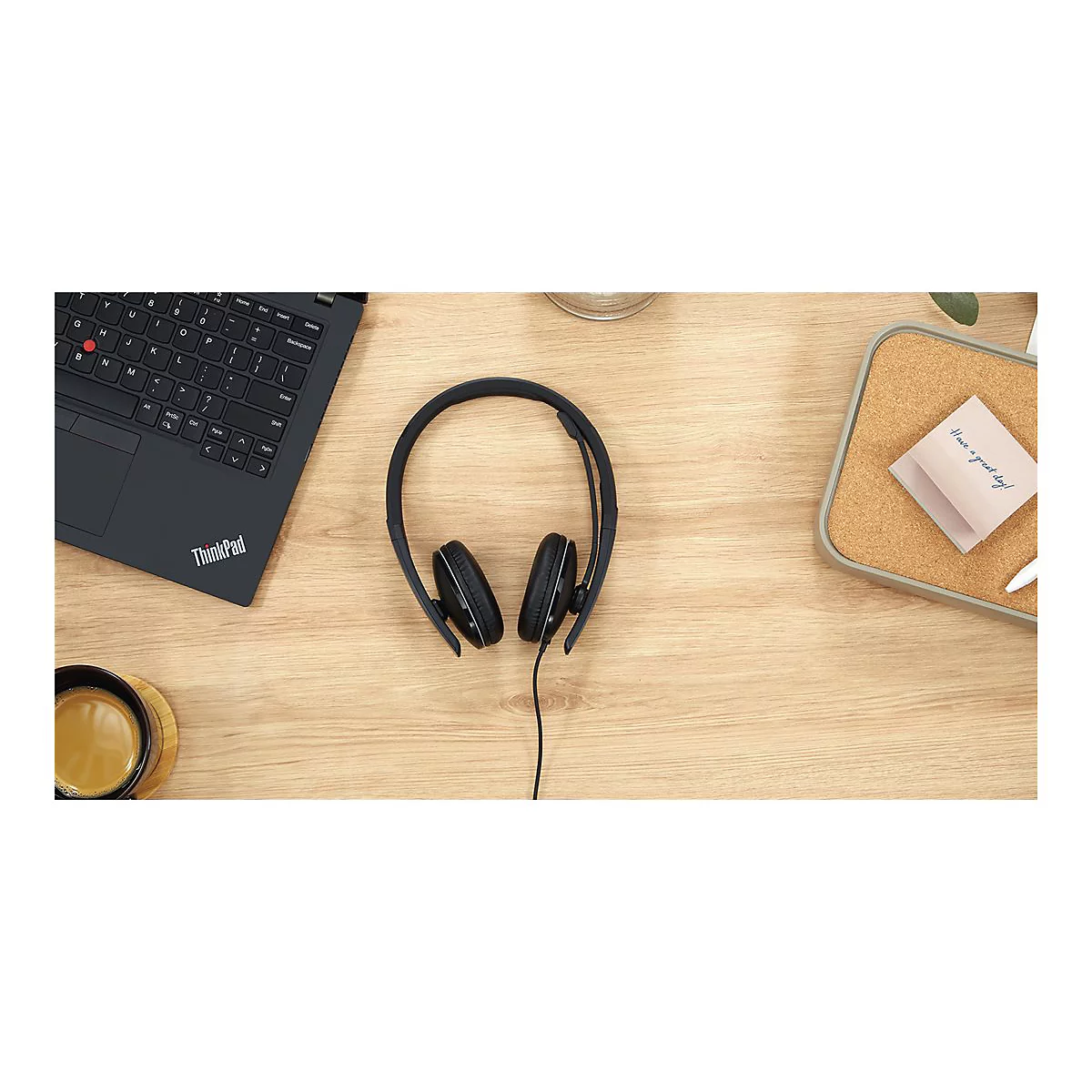 Lenovo Gen 2 - Headset - On-Ear - kabelgebunden - USB-C - Schwarz