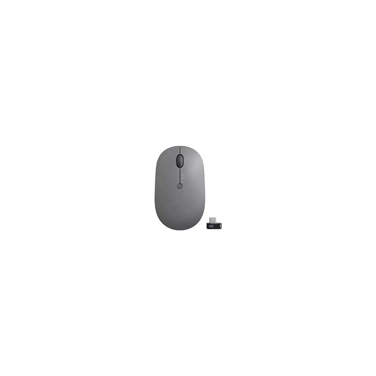 Lenovo Go Multi-device - Maus - 2.4 GHz, Bluetooth 5.0 - Thunder Black