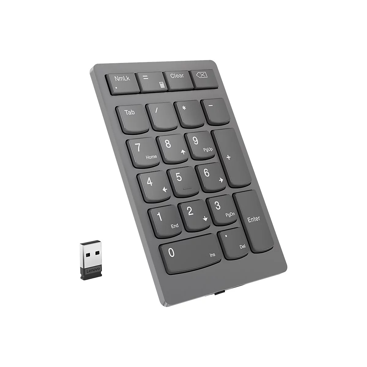 Lenovo Go Wireless Numeric Keypad - Tastenfeld - kabellos - 2.4 GHz - Tastenschalter: Scissor-Key - Storm Gray