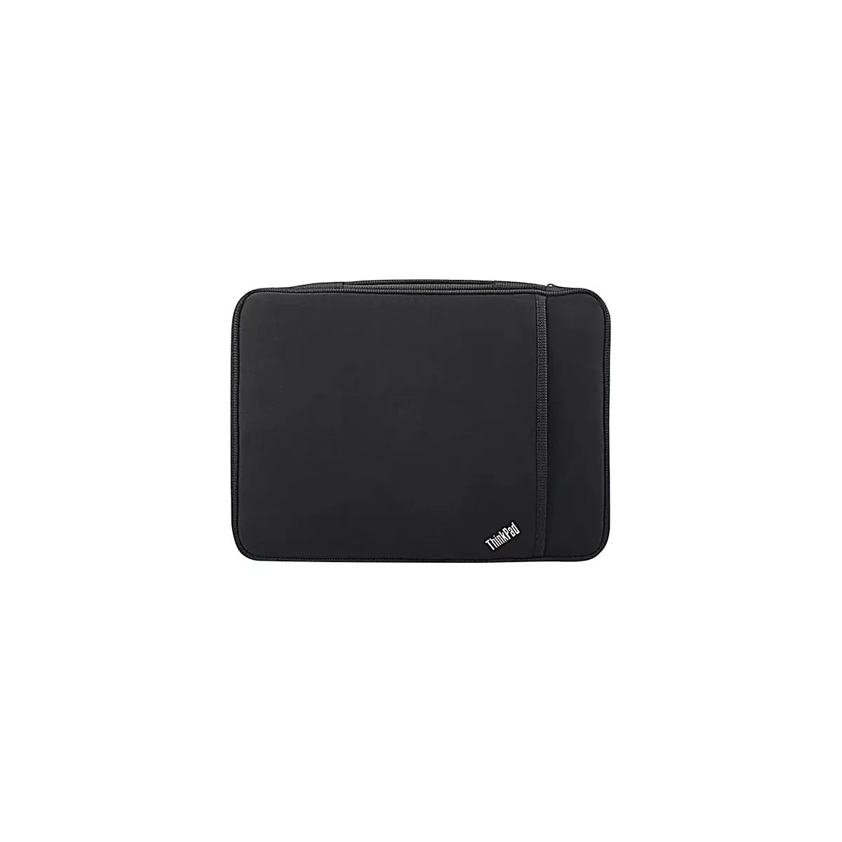 Schwarze Laptoptasche mit Reißverschluss, ThinkPad Logo.
