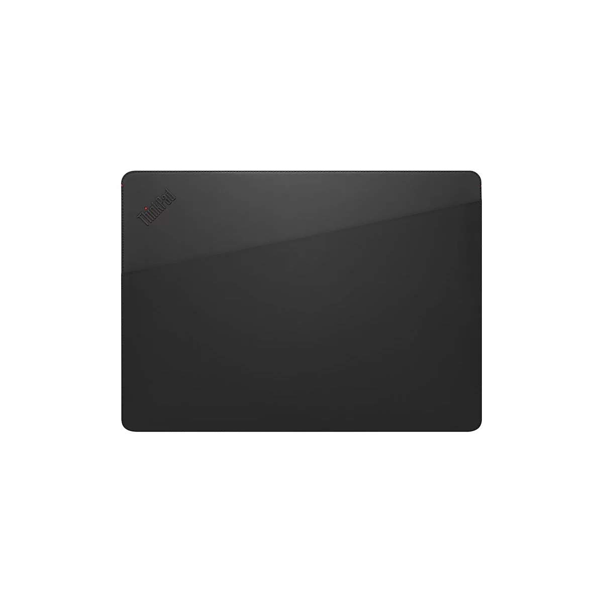 Schwarzes ThinkPad Zubehör, vermutlich eine Hülle, mit Logo.