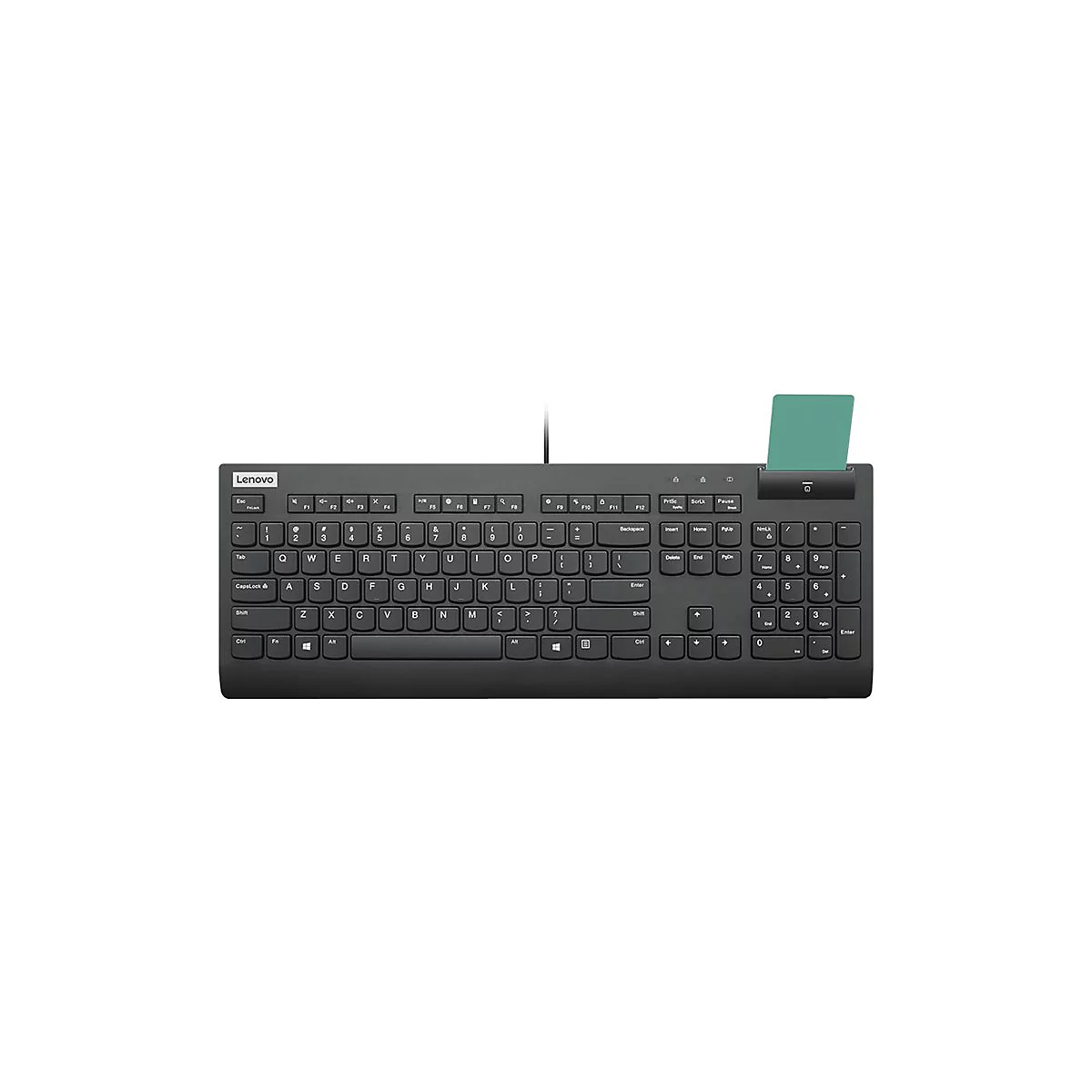 Lenovo Smartcard Wired Keyboard II - Tastatur - USB - Französisch - Schwarz - OEM