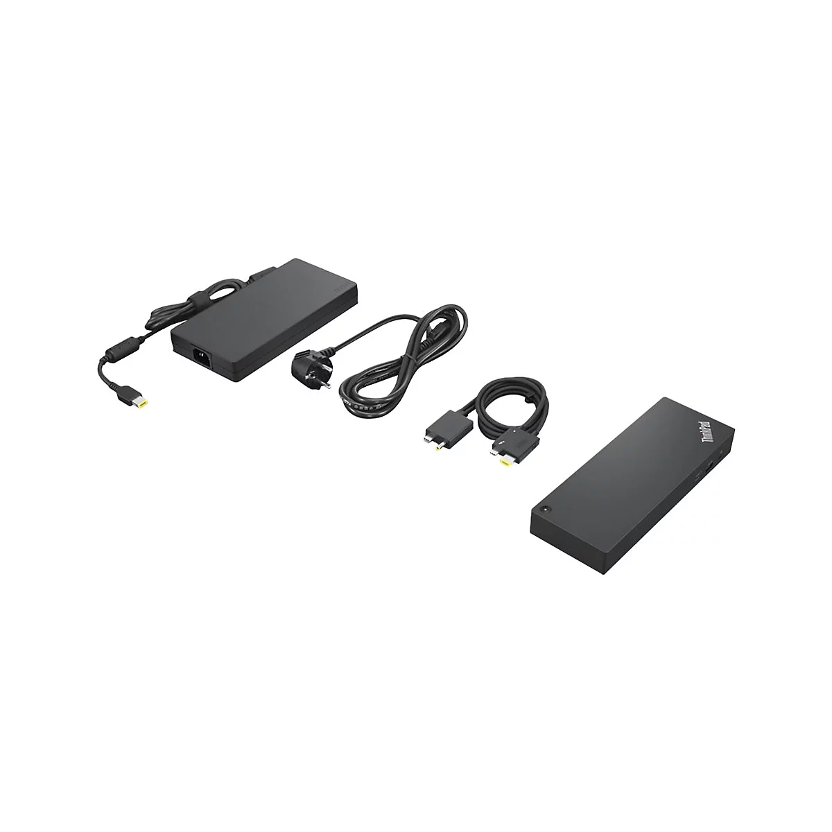 Netzteil-Set fÃ¼r Laptop. Bestehend aus zwei schwarzen Netzteilen, Kabeln und Steckern.