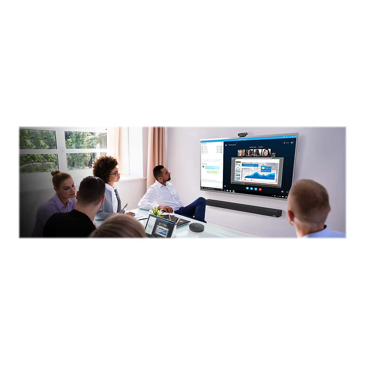 Lenovo ThinkSmart Cam - Konferenzkamera - Farbe - 3840 x 2160 - Audio - USB-C 3.2 Gen1