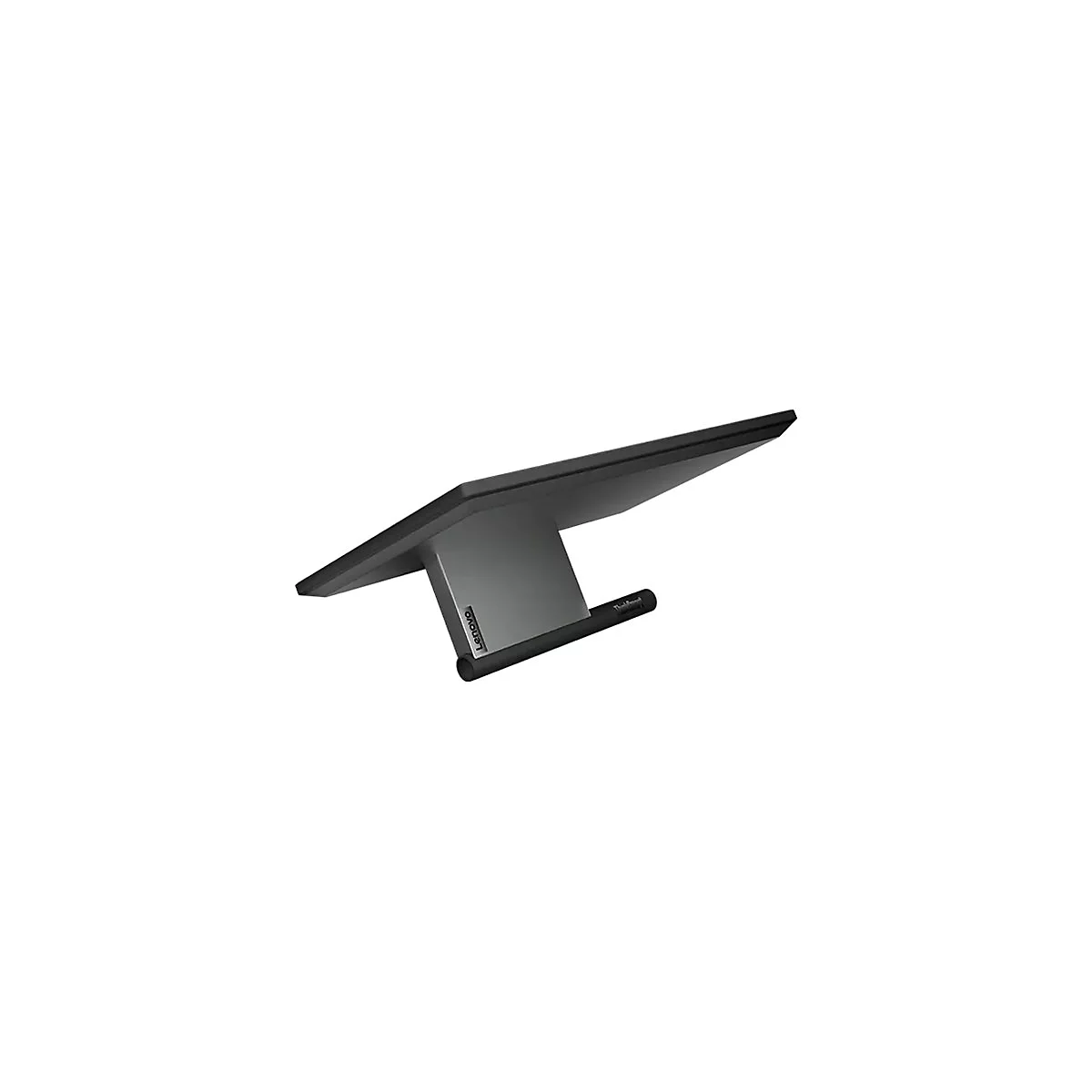Un moniteur noir incliné vers le haut, avec le logo Lenovo et le texte ThinkSmart.
