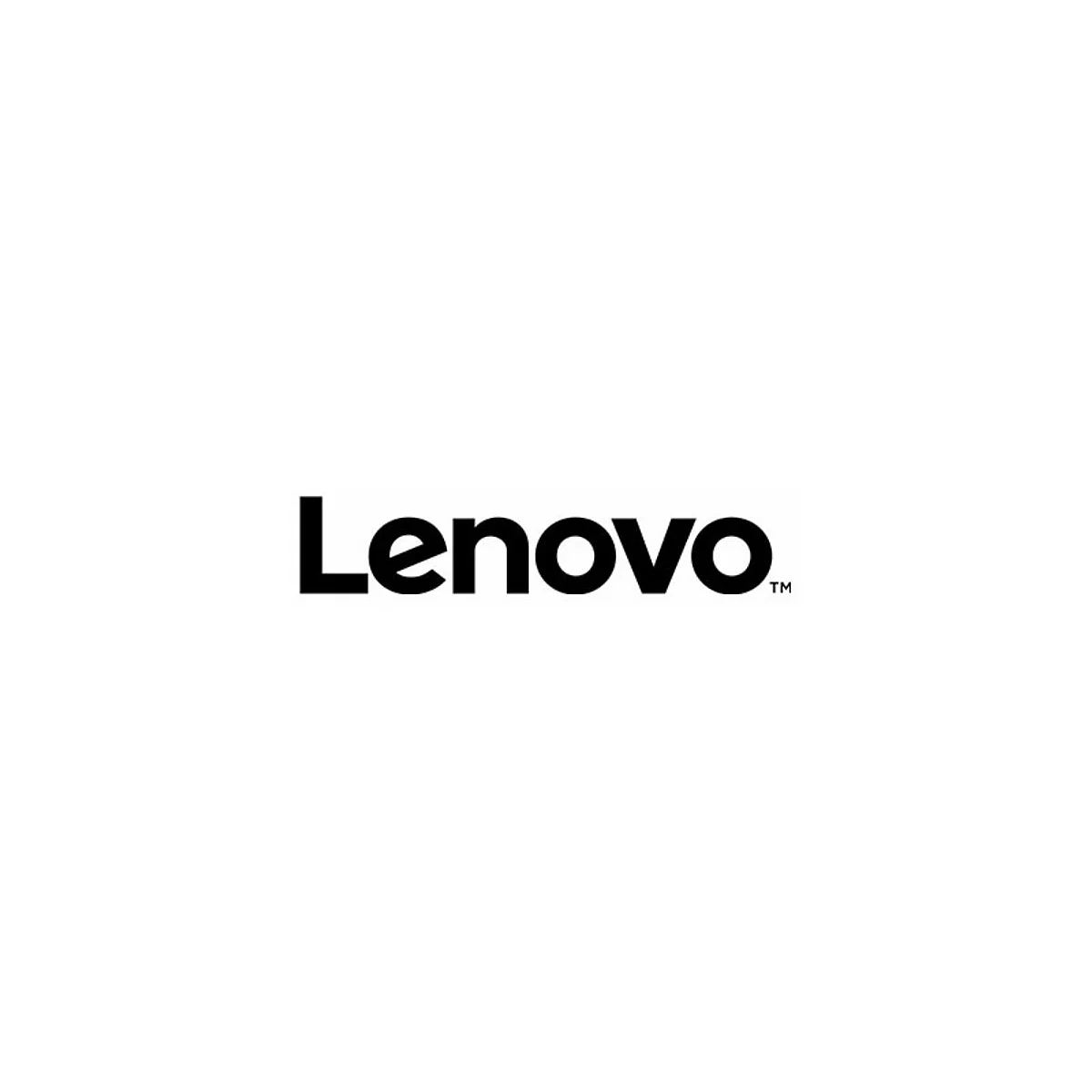 Schwarzes Lenovo-Logo auf weißem Hintergrund. Der Schriftzug ist fett und modern.
