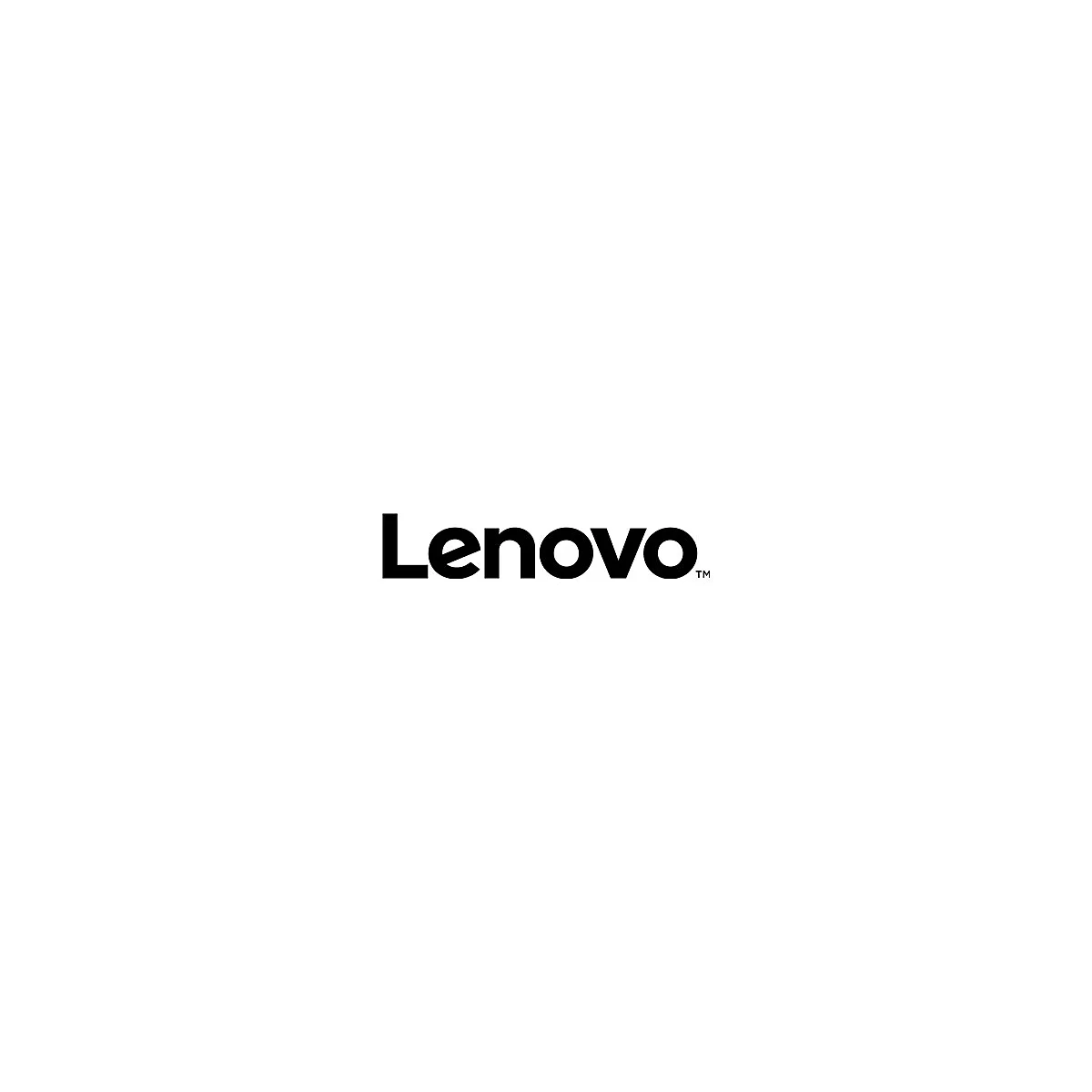 Das Logo von Lenovo. Schwarzer Schriftzug auf weißem Hintergrund.