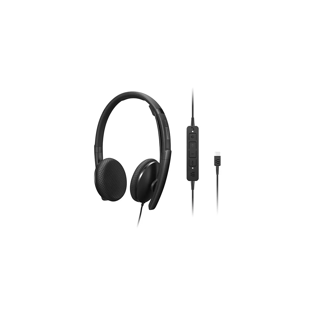 Lenovo - VoIP-Hörer - On-Ear - kabelgebunden - USB-C - Schwarz