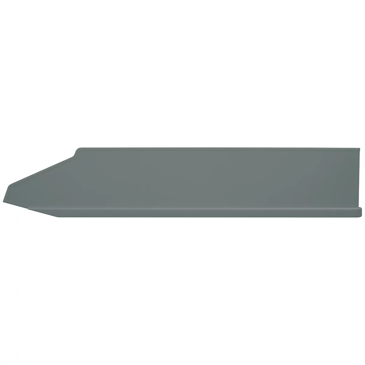 Grey element with beveled edge.