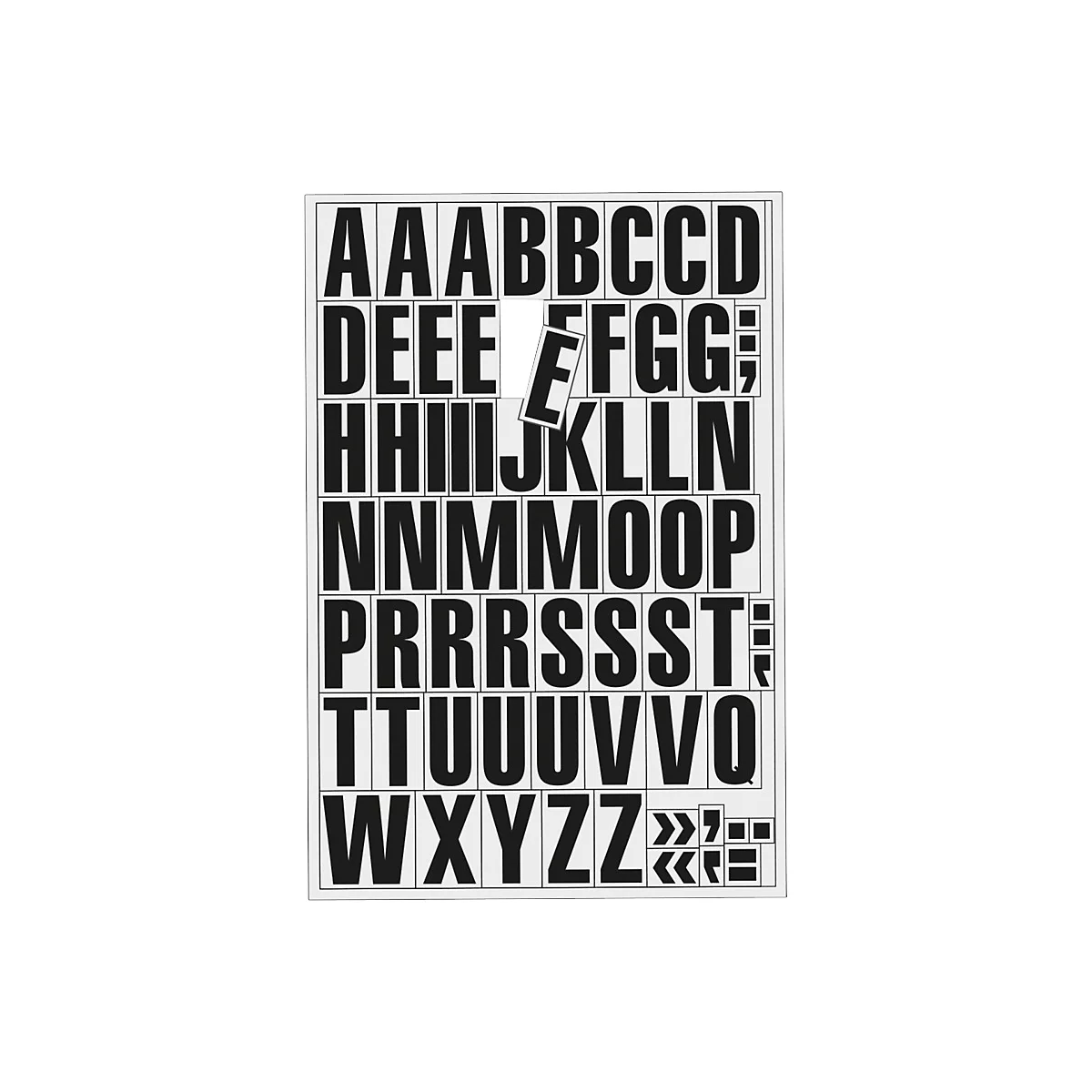 Lettres magnétiques, pour surface métalliques, format A4, blanc