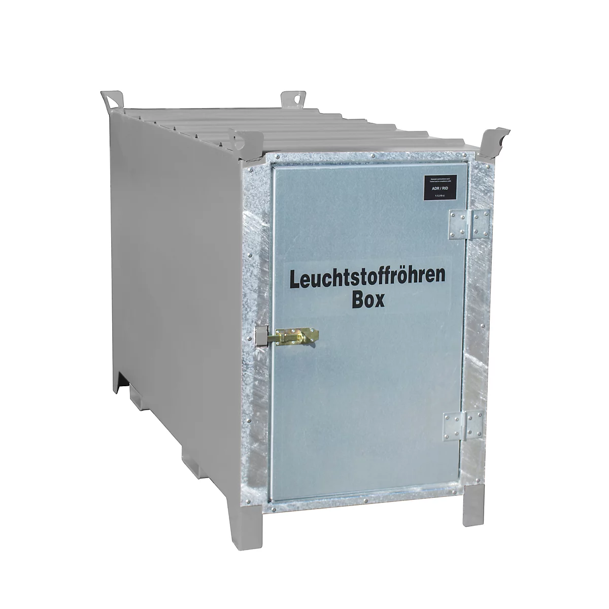 Leuchtstoffröhrenbox BAUER SL 150, Stahlblech, unterfahrbar, abschließbar, Tür verzinkt, B 1700 x T 770 x H 1125 mm, grau