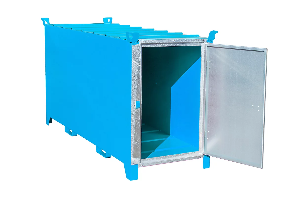 Leuchtstoffröhrenbox BAUER SL 200, Stahlblech, unterfahrbar, abschließbar, Tür verzinkt, B 2100 x T 770 x H 1125 mm, blau