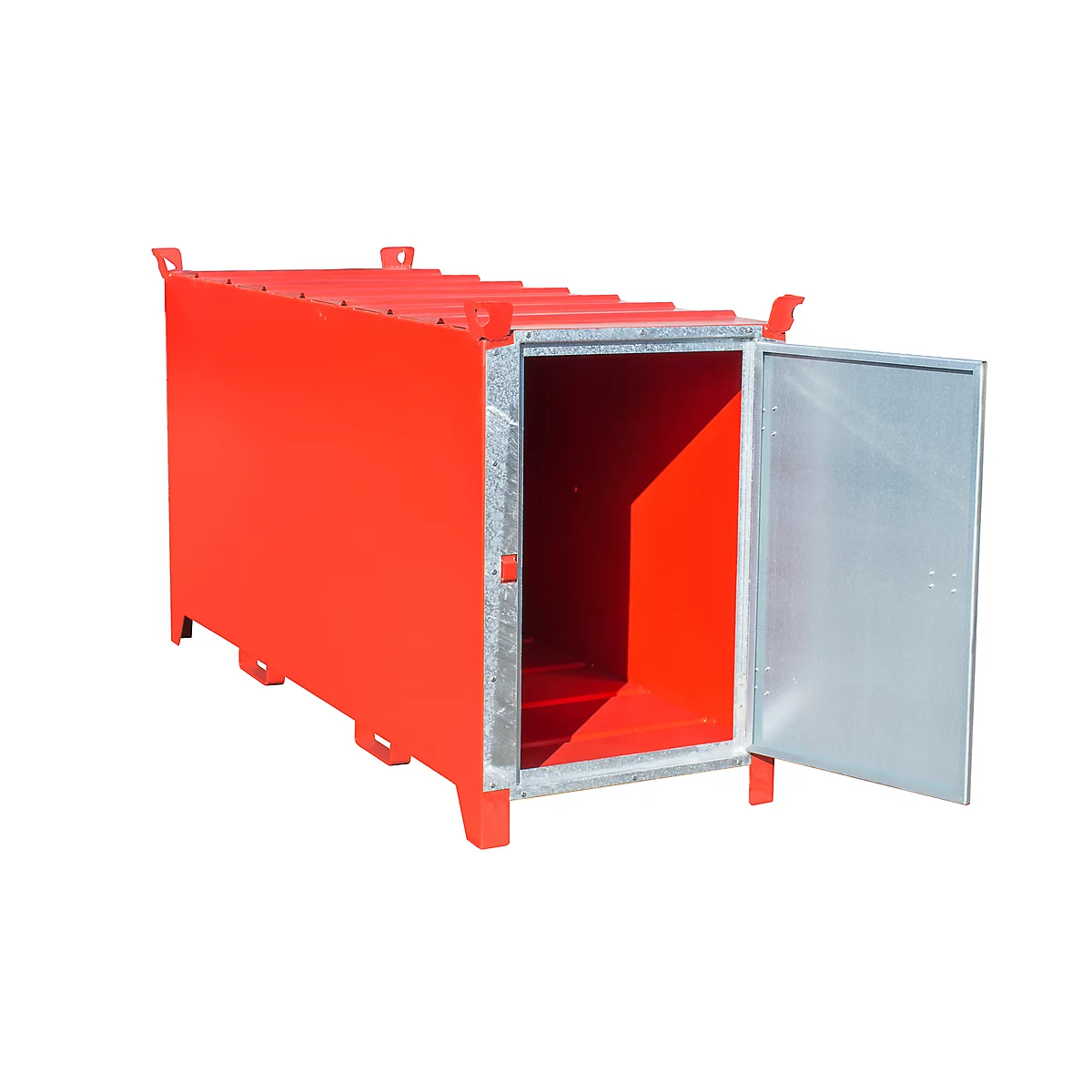 Leuchtstoffröhrenbox BAUER SL 200, Stahlblech, unterfahrbar, abschließbar, Tür verzinkt, B 2100 x T 770 x H 1125 mm, rot