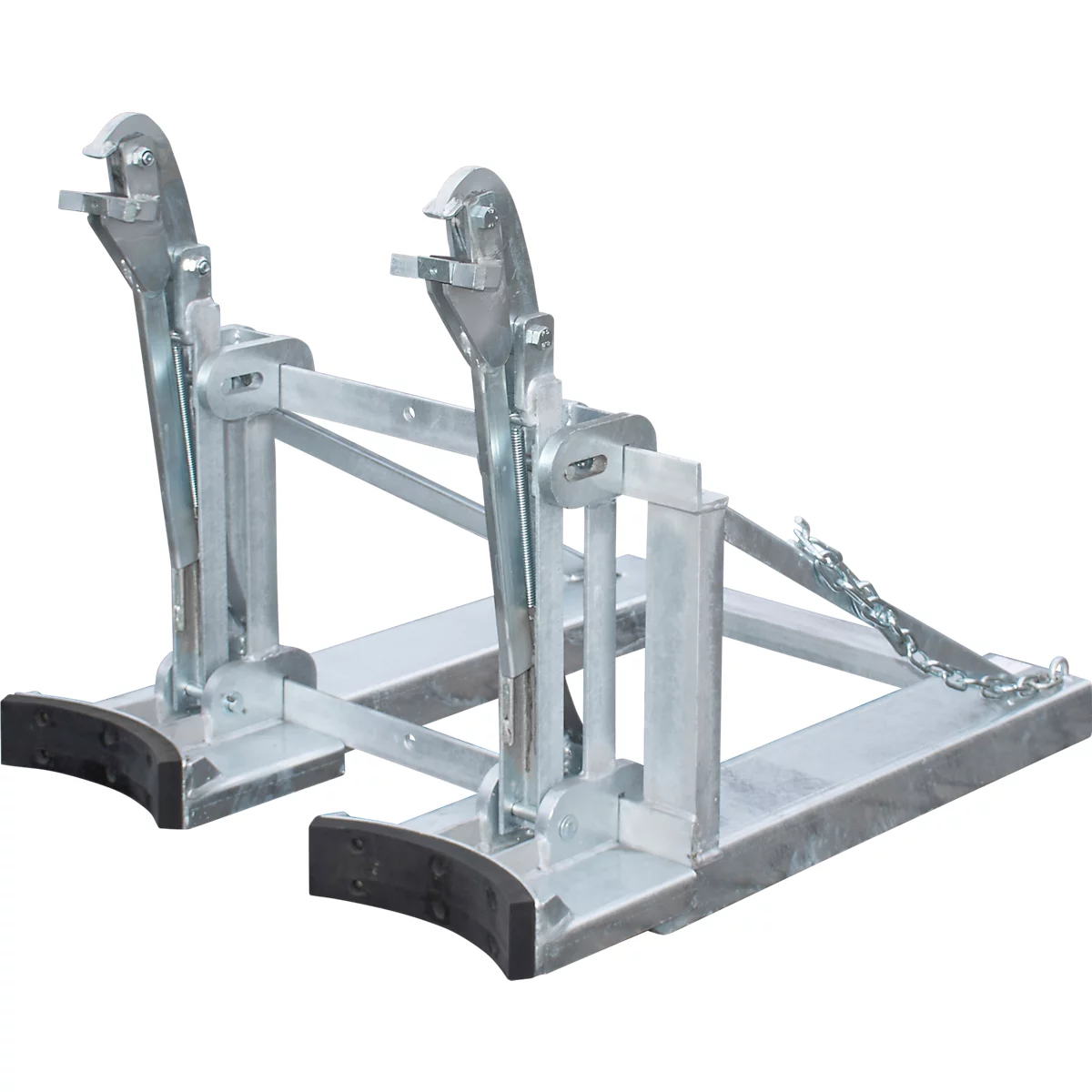 Lève-fûts Bauer RS-II/91, pour chariot élévateur, 2 fûts de 200/220 l, L 1185 x l 940 x H 925 mm, jusqu'à 1600 kg, acier galvanisé à chaud