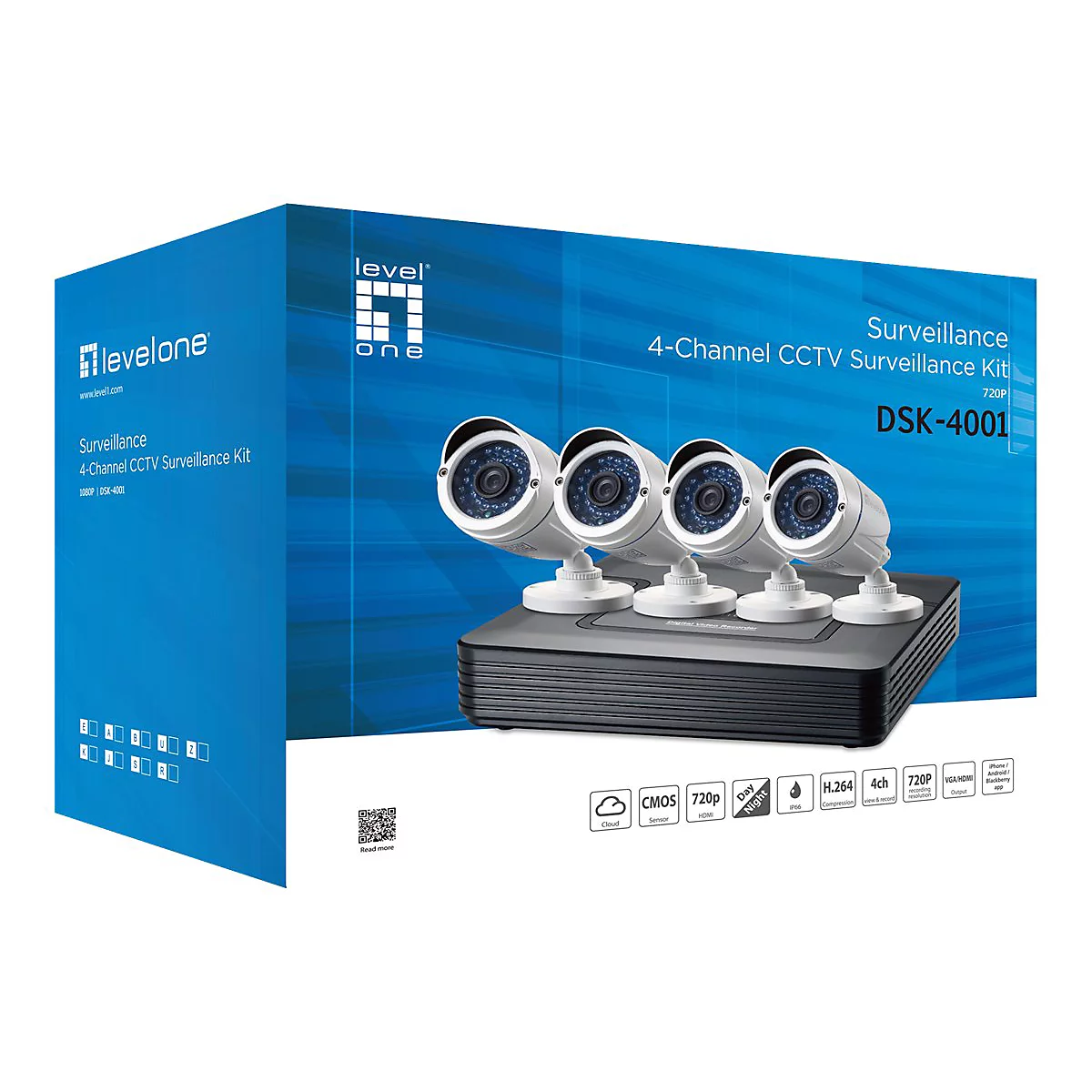 LevelOne DSK-4001 - DVR + Kamera(s) - verkabelt (LAN)