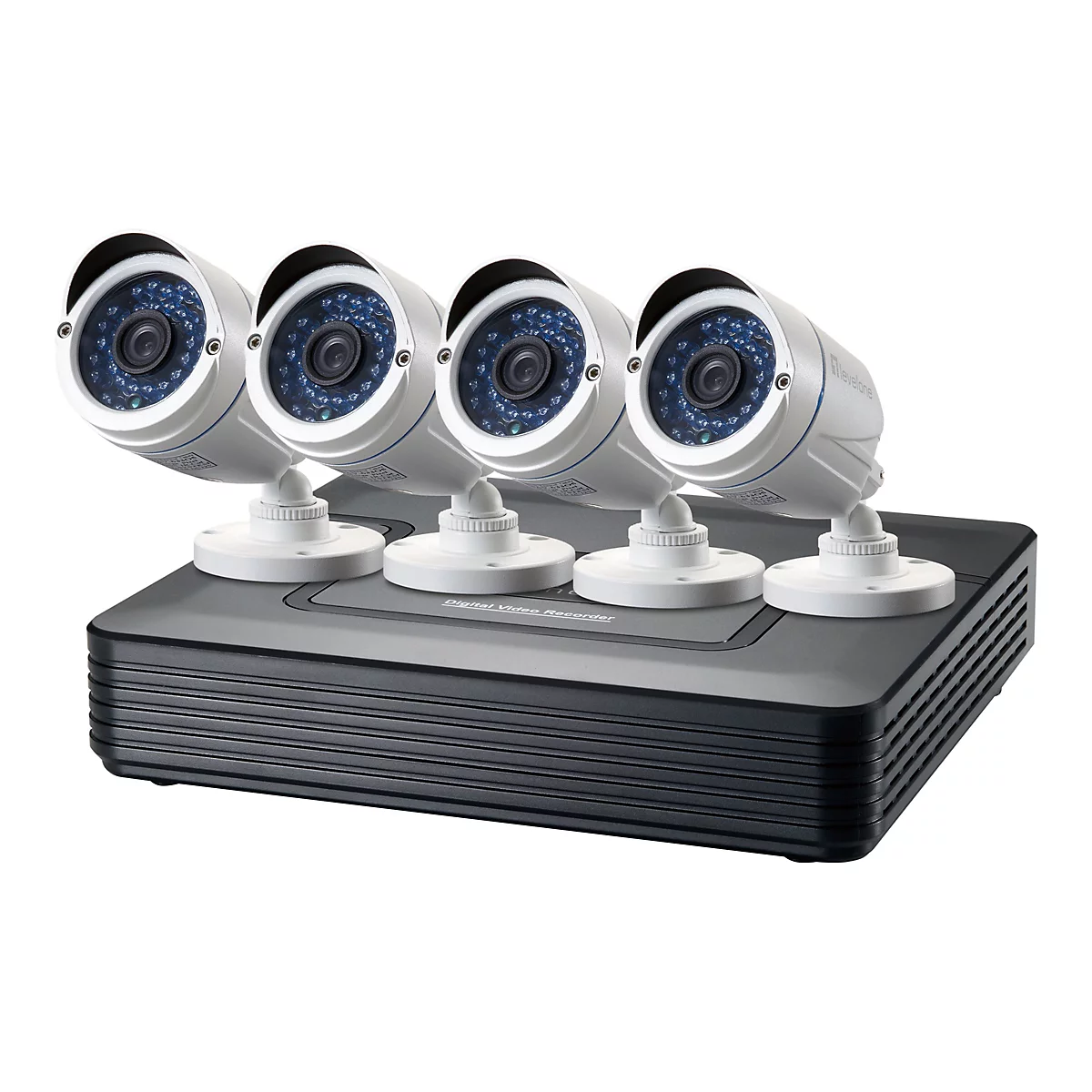 LevelOne DSK-8001 - DVR + Kamera(s) - verkabelt (LAN) - 8 Kanäle - 4 Kamera(s) - CMOS