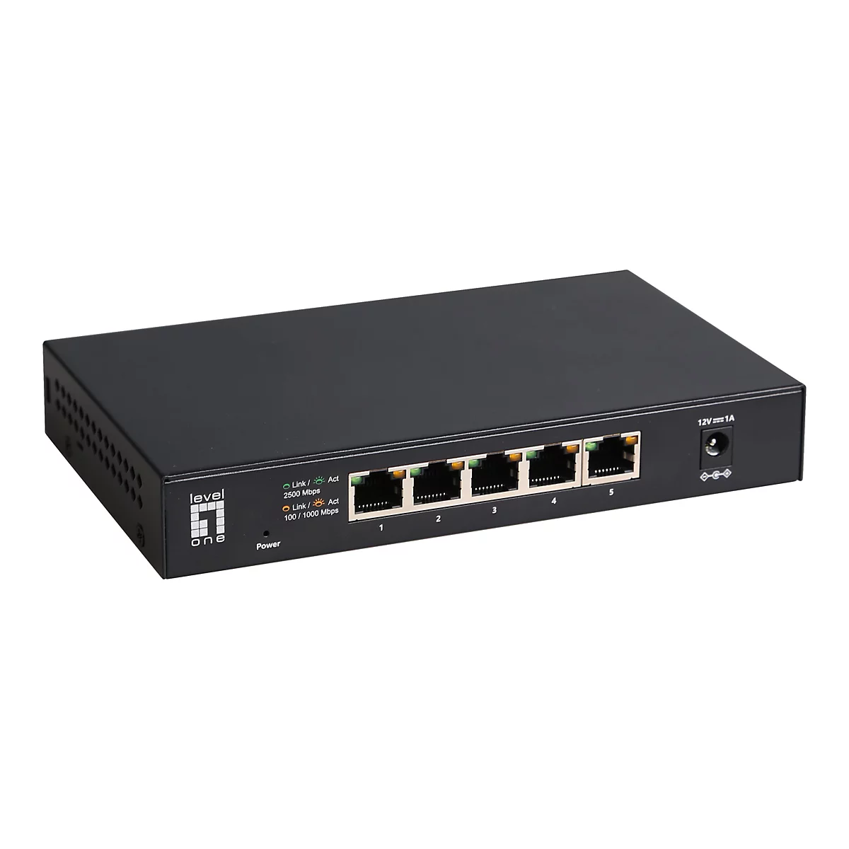 LevelOne GEU-0525 - Switch - unmanaged - 5 x 100/1000/2.5G Base-T - Desktop, wandmontierbar
