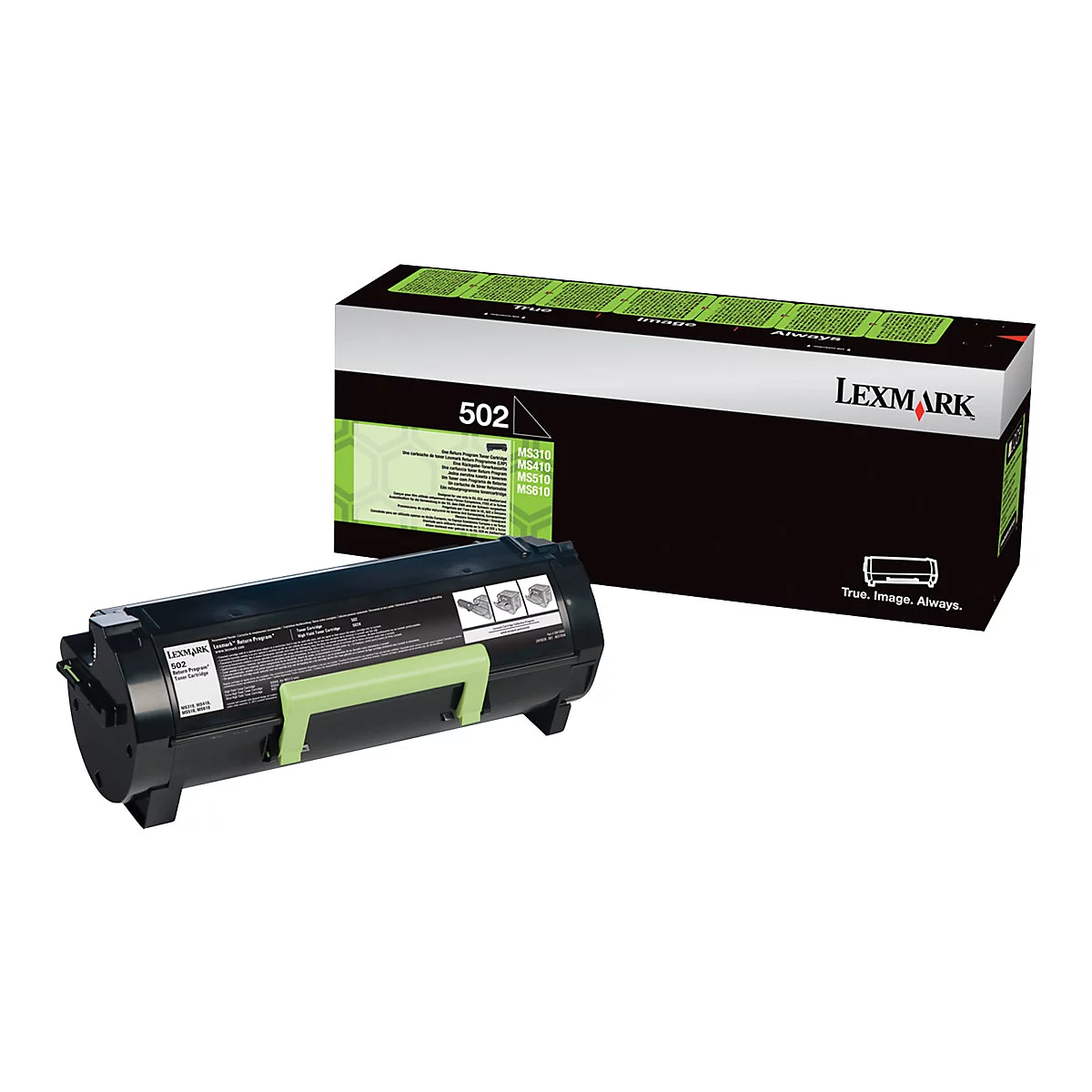 Lexmark 502 - Schwarz - original - Tonerpatrone - LCCP, LRP