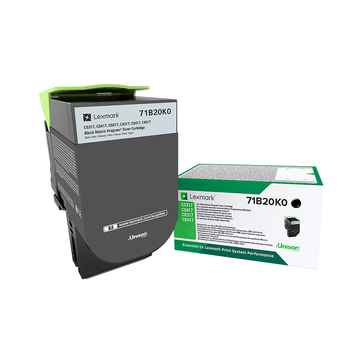 Lexmark 71B20K0 Toner schwarz, original