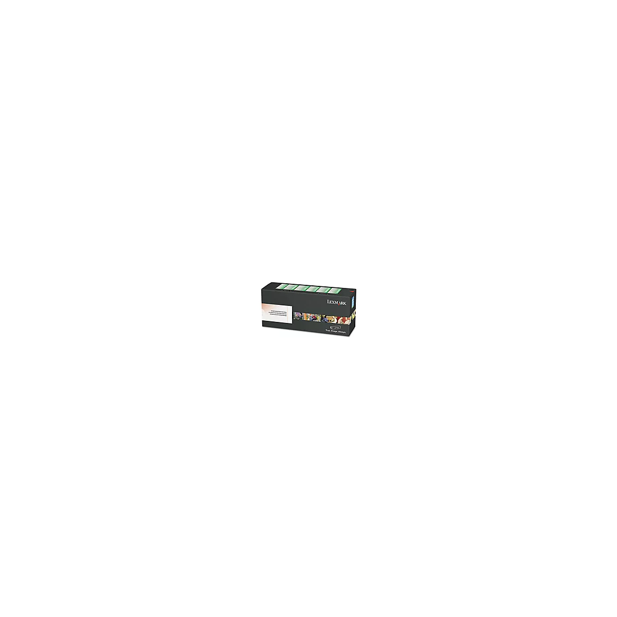 Logo von Lexmark, mit grünem Quadrat und weißem Pfeil, gefolgt von dem Wort "Lexmark" in schwarzer Schrift.